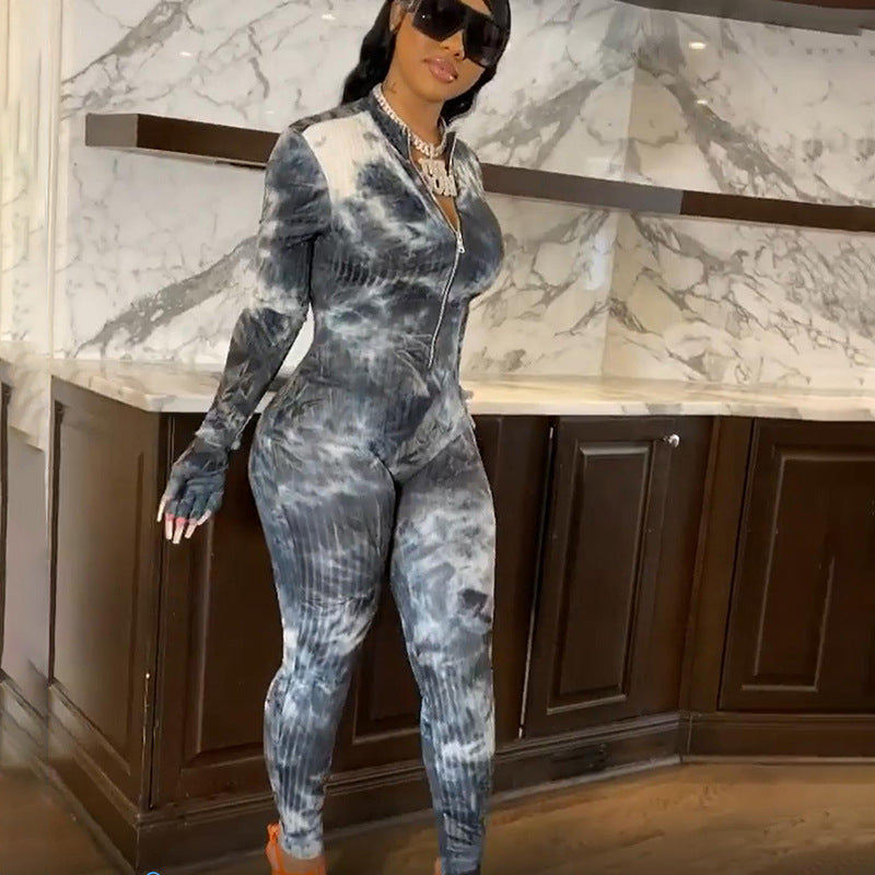 Autumn High Waist Hip Lift Tight Sports Jumpsuit