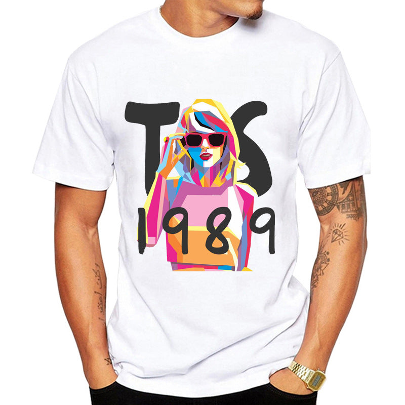 Taylor Swift Merch Summer round Neck Short Sleeves Women's Printed T-shirt