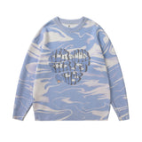 Mens Fall Outfits Sweater Man and Woman Cartoon Digital Couple Wear Knitted Pullover Top