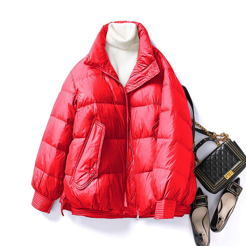 Women Winter Coats Puffer Jacket down Coat down Jacket Women's Winter Loose Contrast Color