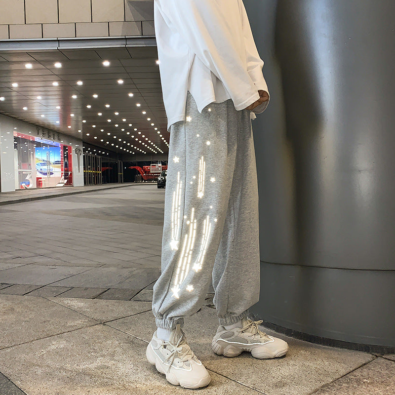 Men Pants Men's Autumn Loose Track Pants Autumn and Winter Leisure Trousers