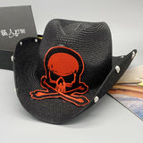 Cowgirl Hats Cowboy Hat Skull Holiday Top Hat Straw Hat