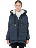 Women Winter Coats Cotton-Padded Coat Long Sleeve Hood Warm Thick Mid-Length Cotton Clothes Women's Clothes