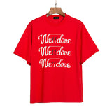 We11 Done T Shirts Classic Logo Pattern Summer Casual