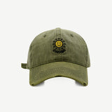 Smiley Face Cap Sun Smiley Face English Embroidered Baseball Cap