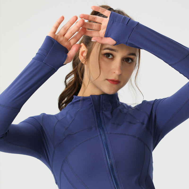 BBL Jacket Women's Sport Coat Zipper Cardigan Long Sleeve Top