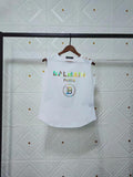 T Shirt Balmain Spring/Summer Cotton round Neck Gold Buckle Sleeveless Vest T-shirt for Women