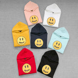 Drew House Smiley Velvet Padded Hooded Sweatshirt Casual Trend Loose Couple Hoodie