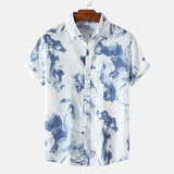 Men Beach T Shirts Summer Casual Beach Holiday Floral Print