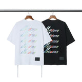 We11 Done T Shirts Color Classic Letter Printing for Men and Women
