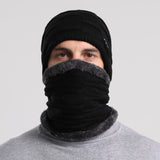 Mens Winter Hats Men's Autumn and Winter Fleece Lined Padded Warm Keeping Knitted Hat Winter