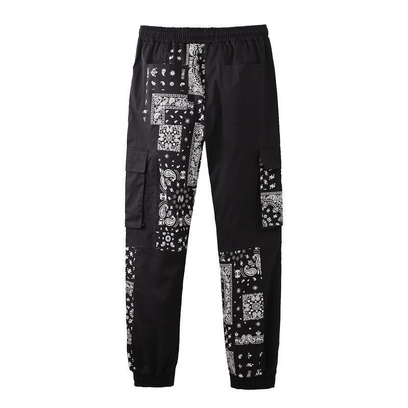 Man Fall Outfits Cargo Pants Jeans Printed High Street Wide Leg Casual Trousers Loose Straight Trousers
