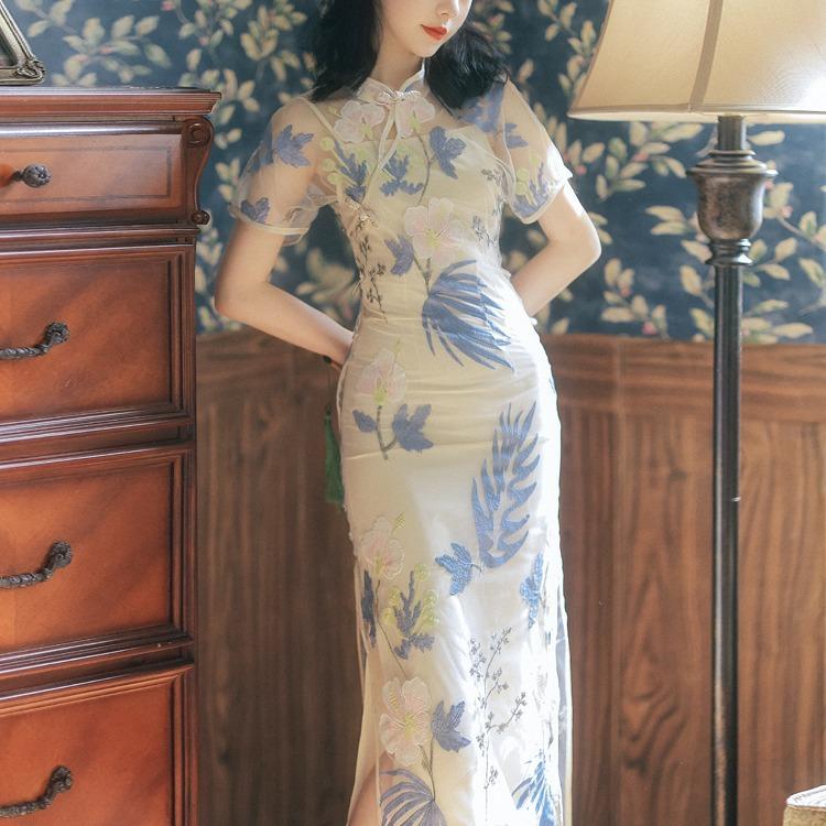 Women Cottagecore Dress Summer Dress Mid-Length Style Skirt