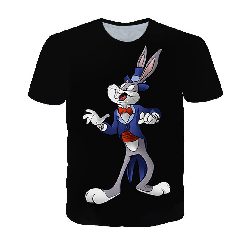 Bugs Bunny Shirt Spring and Summer Men's Short Sleeve Printing