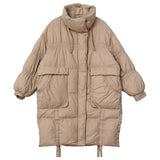 Women Winter Coats Puffer Jacket Down Coat Autumn and Winter Stand Collar Mid-Length White Duck Down Jacket