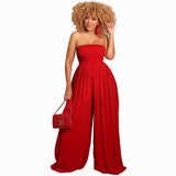Wide Leg Summer Chiffon High Waist Jumpsuit Pants Women's Jumpsuit Summer Jumpsuit