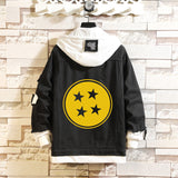 Comic Denim Jacket Autumn and Winter Casual Loose Jacket Clothes