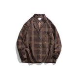 Men's Casual Suit Man Blzer Retro Plaid Suit Coat Men's Chain Loose Lapels Casual Small Suit