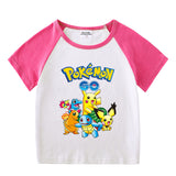 Children Pokemon Pikachu T Shirt Short Sleeve T-shirt Cotton Leisure Sports