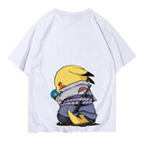 Men and Women Pokemon Pikachu T Shirt Cotton Short Sleeve T-shirt