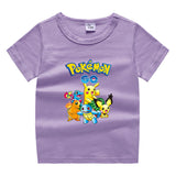 Children Pokemon Pikachu T Shirt Cotton T-shirt Casual Sports