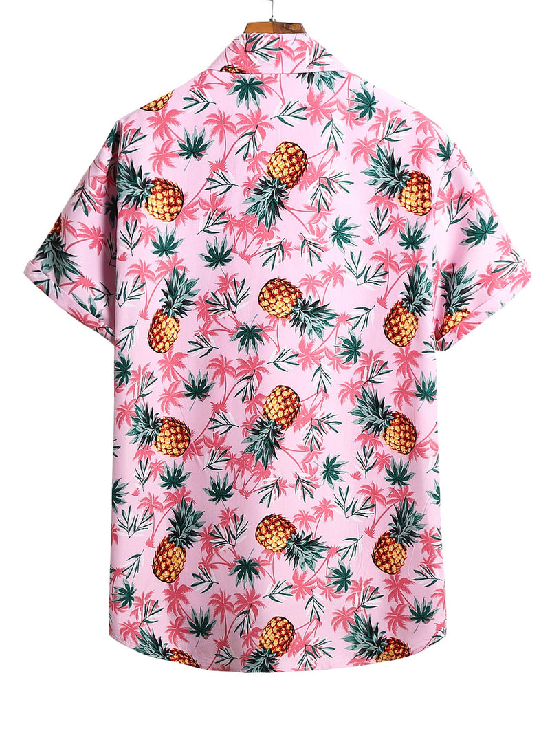 Men Hawaii Shirts Fashion Men's Short Sleeve Shirt