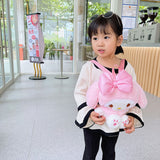 My Melody Plush Plush Rabbit Children's Backpack Cute Boys and Girls Small Backpack 2-6 Years Old Children's Toy Decoration Bag Kulomi