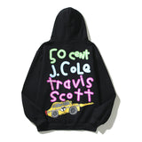 Grafitti Sweatshirts Travis Scott Rolling Color Hand Painted Graffiti Hooded Sweater