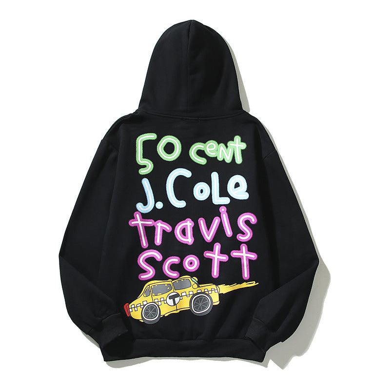 Cpfm Hoodie Travis Scott Rolling Neon Headliners Colorful Hand Painted Graffiti Hooded Sweater