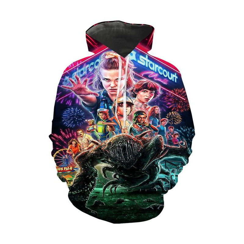 Stranger Things Hoodie Stranger Things Series 3D Sweater Cosplay Anime 3D Printed Sweater Hoodie