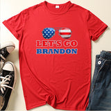 Let'S Go Brandon T Shirt Us Printed Short-Sleeved Top