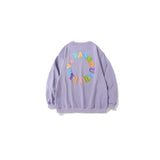 Mens Fall Outfits Love Printed Crew Neck Sweatshirt Men's Loose Couple's Tops Casual Thin Pullover
