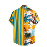 Men Hawaii Shirts Printed Short Sleeve Shirt