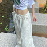 Julia Fox Low Rise Trousers Sports Casual Loose Woven Pants