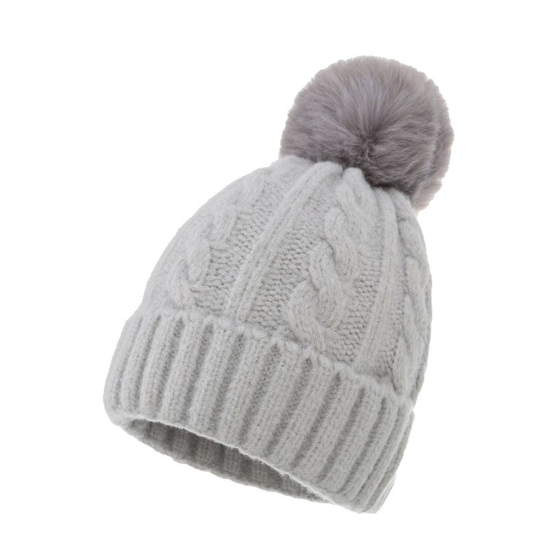 Women Winter Hats Winter Women's Woolen Cap Solid Color Knitted Hat