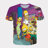 Homer Simpson Shirt Summer Printed Short-Sleeved T-shirt