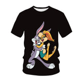 Bugs Bunny Shirt Printed T-shirt Summer Casual Men's Short Sleeve