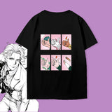 JoJo's Bizarre Adventure Dressing Short Sleeve round Neck Loose T-shirt