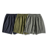 Men Shorts Summer Solid Color Printing Casual Pants Loose
