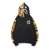 Shark Print Jacket Autumn And Winter Men'S And Women'S Casual Xo Printed Thin Sweater Baggy Coat