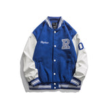 College Jacket Autumn Retro Trend Multicolor Printed Casual Baseball Uniform