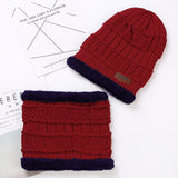 Men Winter Hats Autumn and Winter plus Pouch Cap Men's Knitted Hat