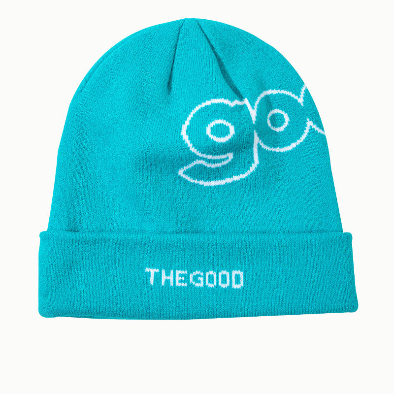 Toboggan Hat Autumn and Winter Woolen Hat Women's Letter Embroidery Beanie Hat