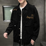 Corduroy Varsity Jacket Men's Autumn and Winter Lapel Corduroy Jacket Menswear Autumn Clothes Top Clothes