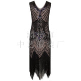 1920S Dress Vintage Sequins Dress Evening Dress Women Tassel Evening Gown