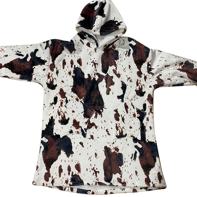 Hoodies Blankets Velvet Padded Thickened Sweater Five-Pointed Star Pocket Sweatshirt