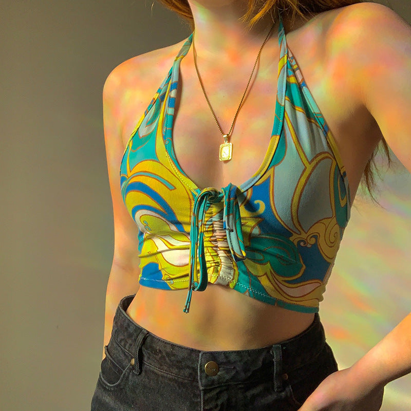 Women Rave Outfits Tops Summer Women's Colorful Vest Top