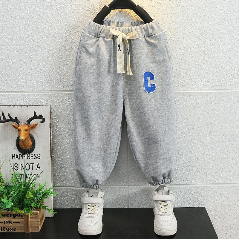 Toddler Boys Pants Boys' Spring and Autumn Knitted Sweatpants Casual Loose Sports