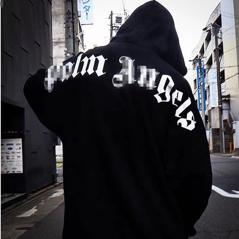Palm Angels Hoodie Velvet Padded Hooded Sweatshirt Men's and Women's Couple Hoodies Coat