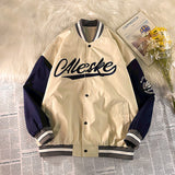 Brown Varsity Jacket Fall Jacket Men's Fashionable All-Match Baseball Uniform Autumn Jacket